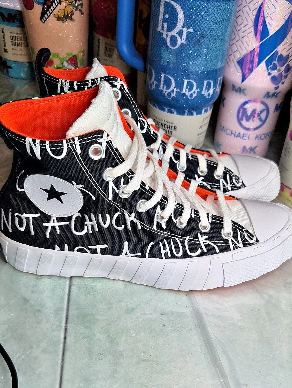 Converse UNT1TL3D Hi 'Not A Chuck' Sneakers Black & White - Picture 2 of 4